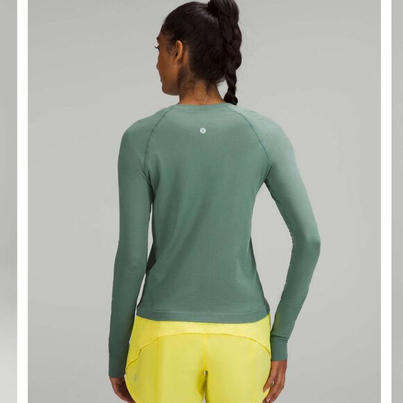 NWT Lululemon Swiftly Tech Long Sleeve Shirt Race Length Tidewater Teal size 4 - Picture 4 of 6